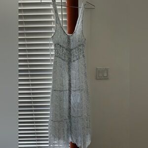 Urban Outfitters White and Blue Floral dress